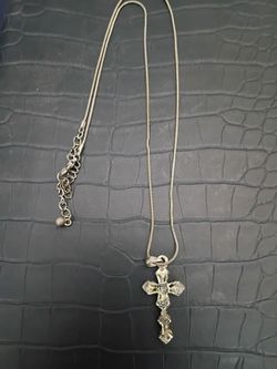 Sterling silver cross necklace