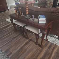 Library Table & 2 Stools