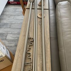 92”-120” Silver Curtain Rod