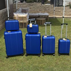 6-Piece Blue Luggage