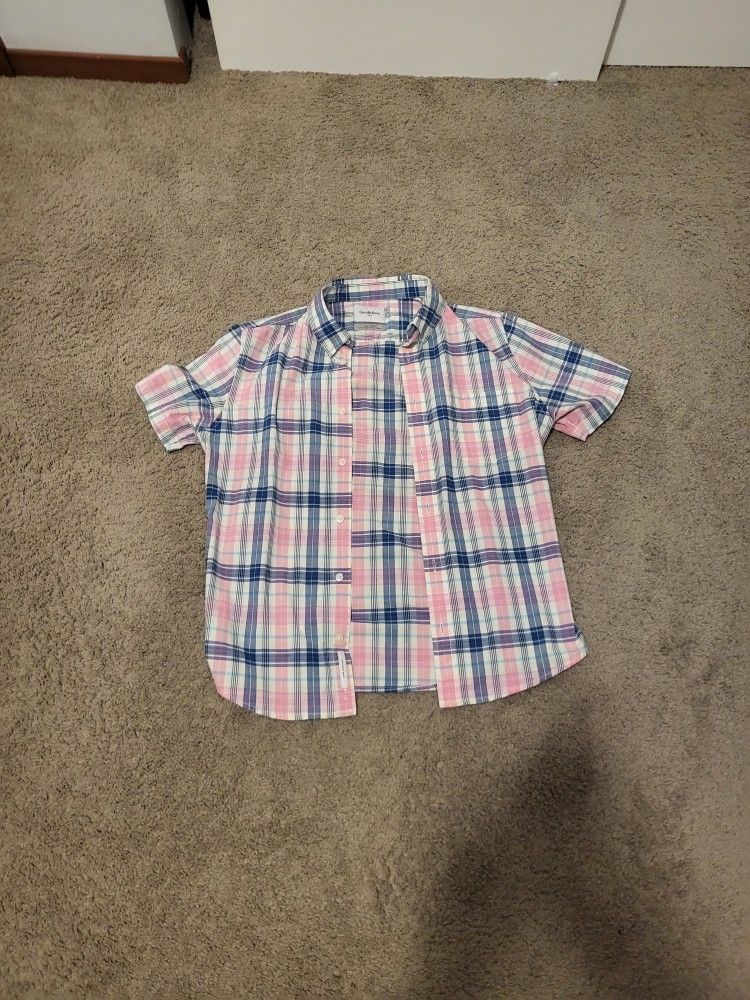 Goodfellow & Co Men's Short-Sleeve Plaid Button-Up - Size M - Slim Fit