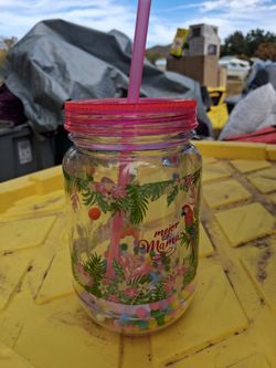 Mejor Mamá Mason Jar Tumbler with Straw