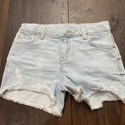 Girls Light Blue Short Shorts Size 8 By Cat & Jack Stretch #7