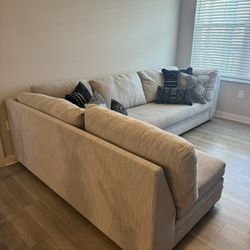 Ashley Furniture Grey Beige Sectional Sofa