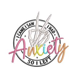 Anxiety Humor Logo Embroidery Hat Sweater Shirt 