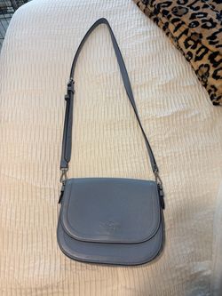 Kate Spade Blue Leather Crossbody Saddle Bag