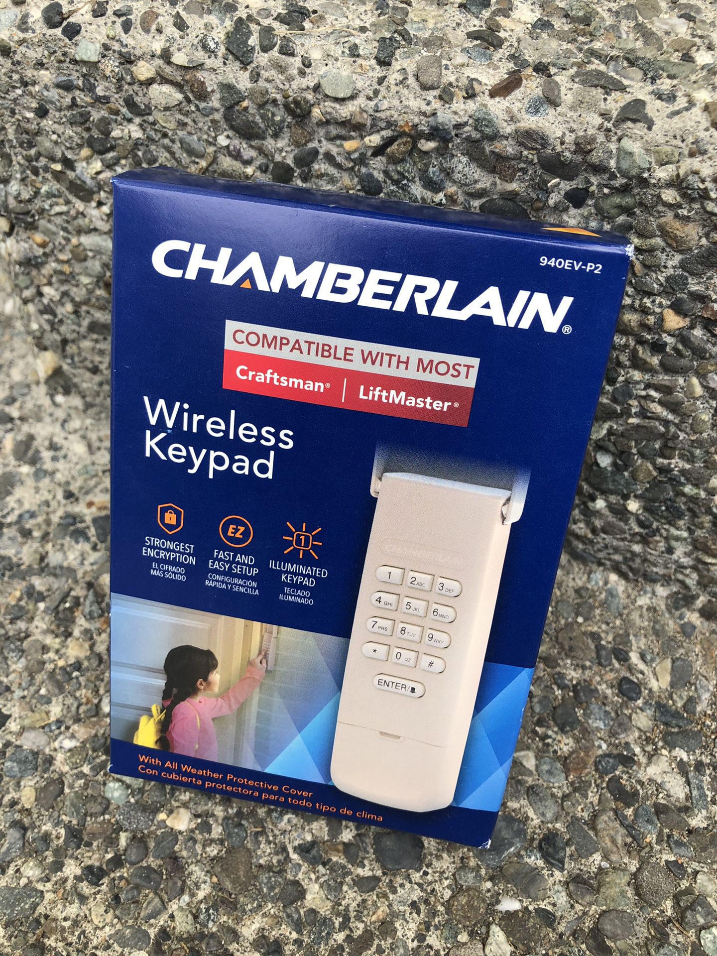 Chamberlain / LiftMaster / Craftsman 940EV-P2 Garage Door Opener Keyless Entry Keypad,