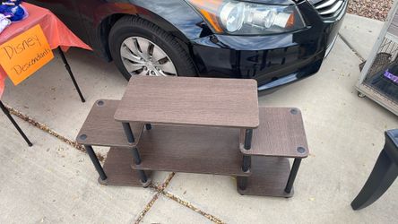 3-Tier Wood Grain TV Stand