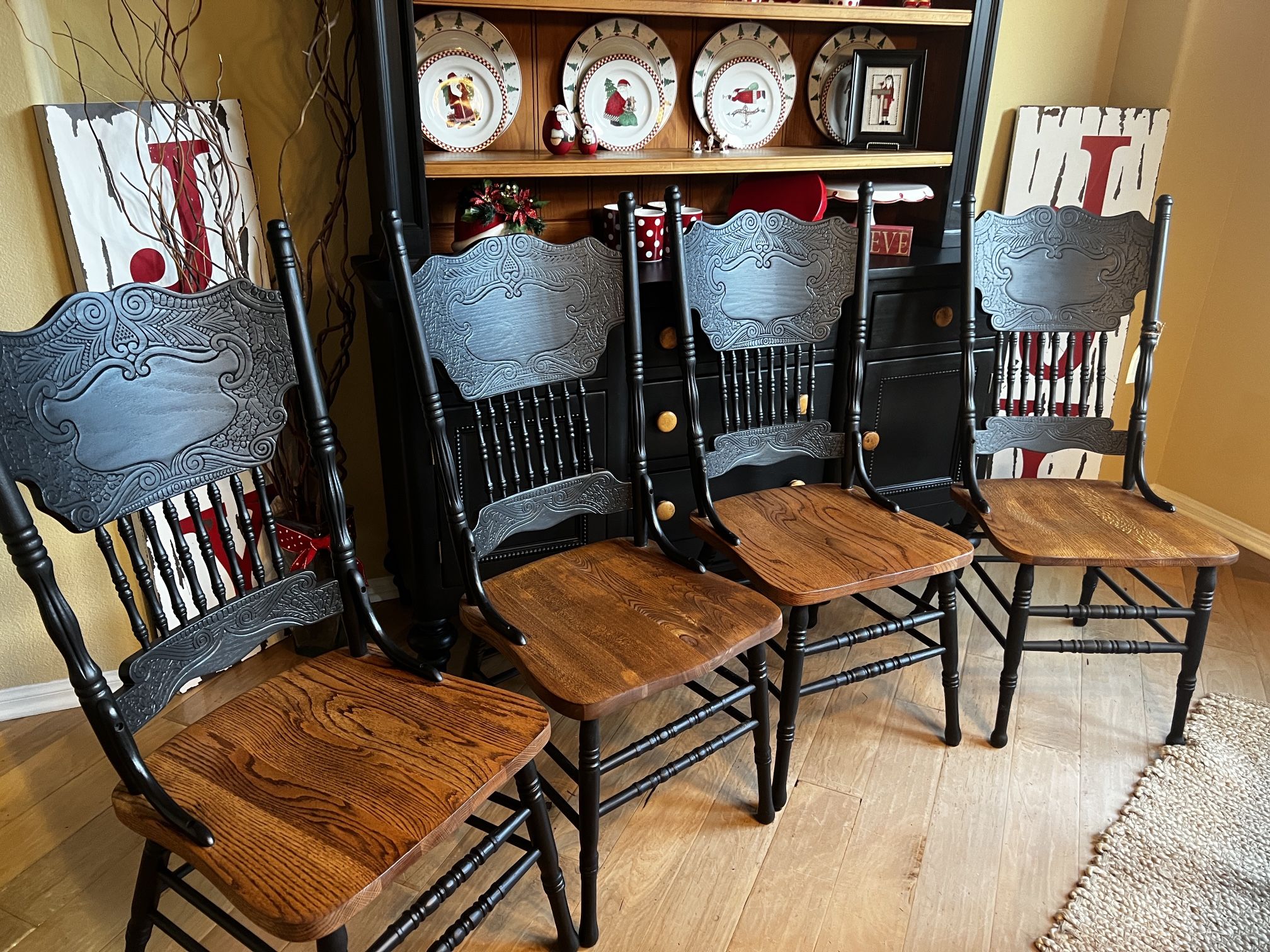 Double Pressed Back Chairs (3) available