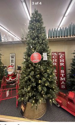 9ft pre lit, self fluffing cashmere Christmas tree