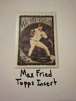Max Fried New York Yankees Pitcher Topps Short Print Insert Card.