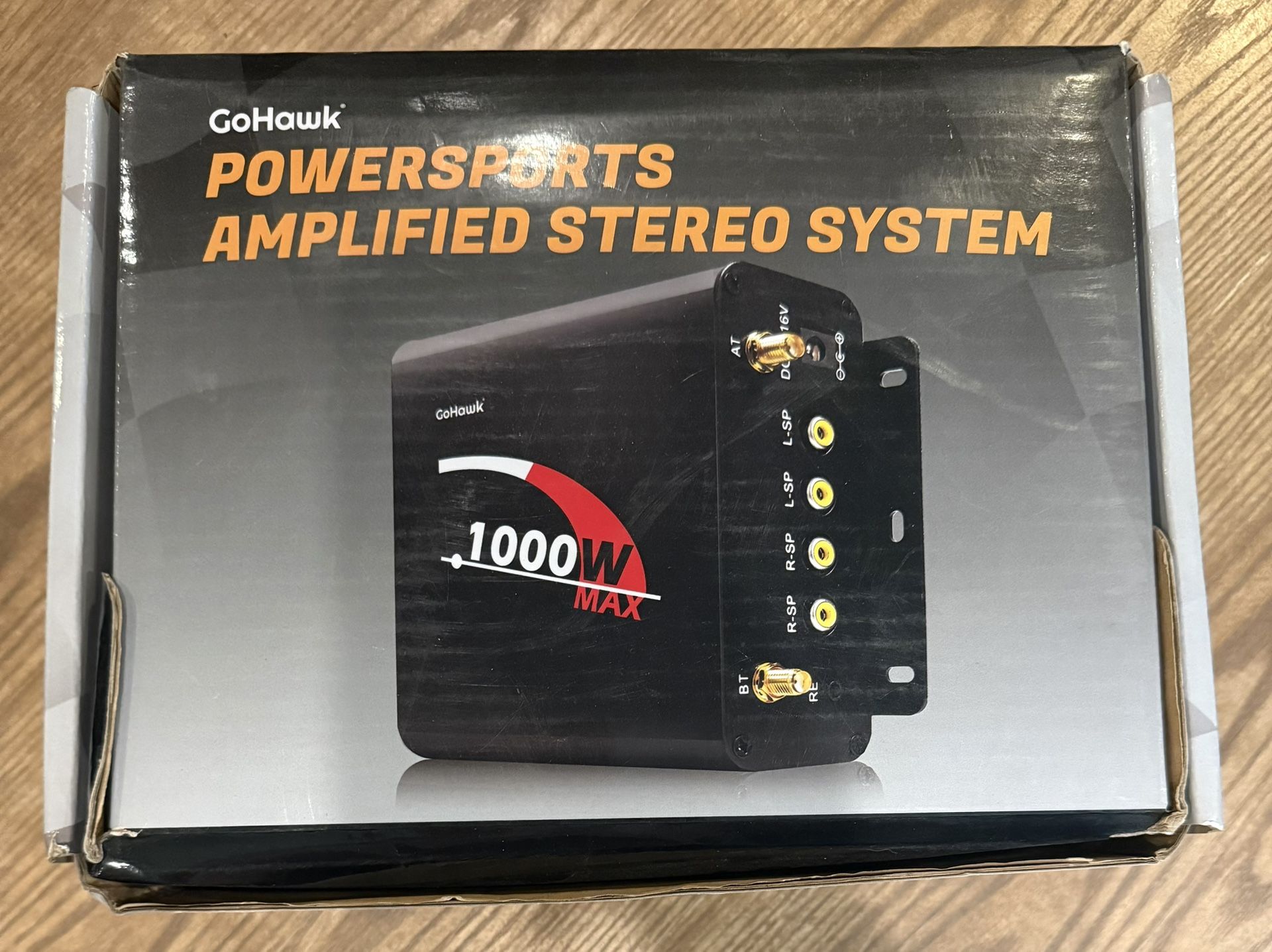 GoHawk TJ4-Q 100W Bluetooth Motorcycle Stereo Speaker 4 Channel Amplifier