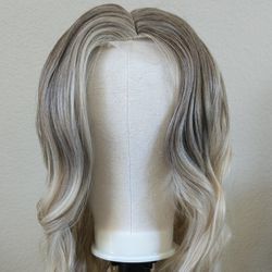 Blonde Wavy Wig-Synthetic 