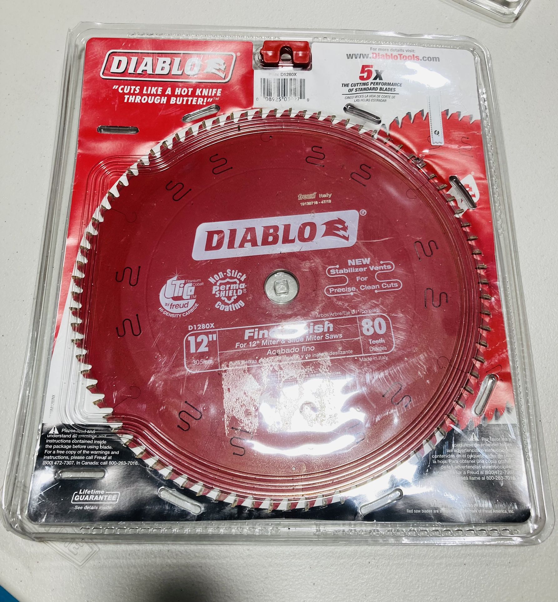 Diablo 12” 80T Fine Finish Blade