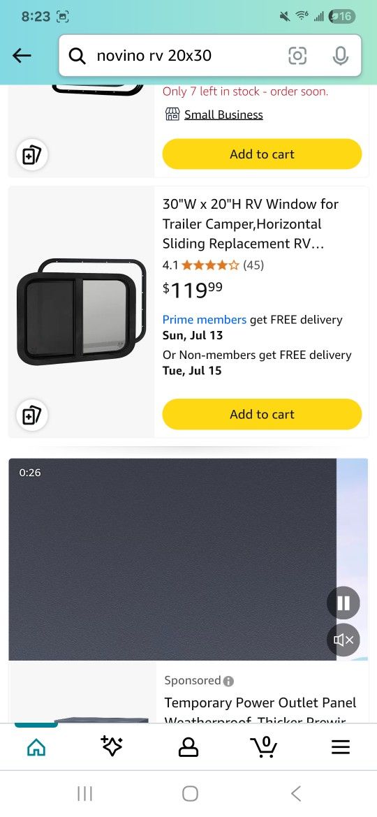 Rv Window 30x20