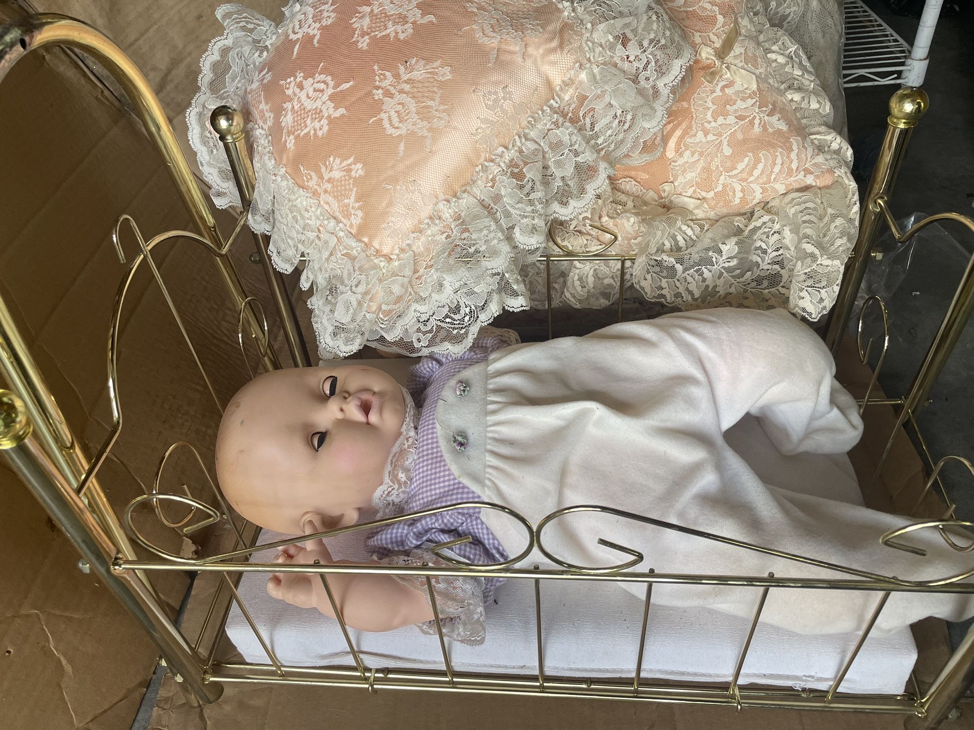 Antique Baby Toy Crib