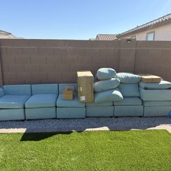 Teal Modular Couch “new Free Covering”