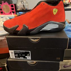 Jordan 14 Ferarri Size 4.5y And 7y