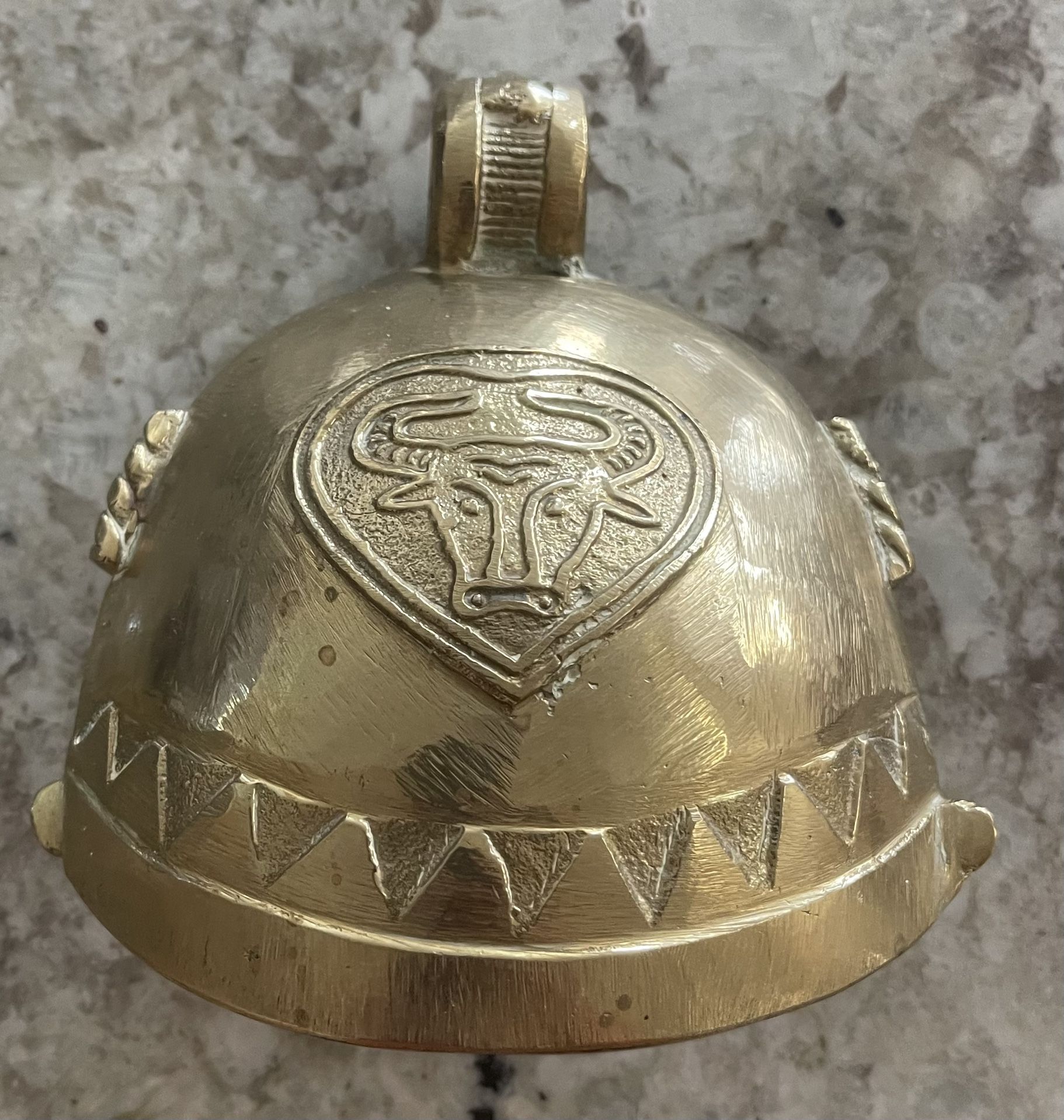 Vtg Brass Cow Bell from Indonesia 3 inch Hand Forged