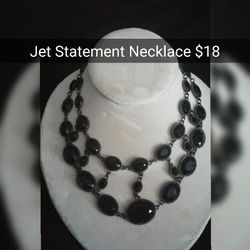 Jet Black Statement Necklace