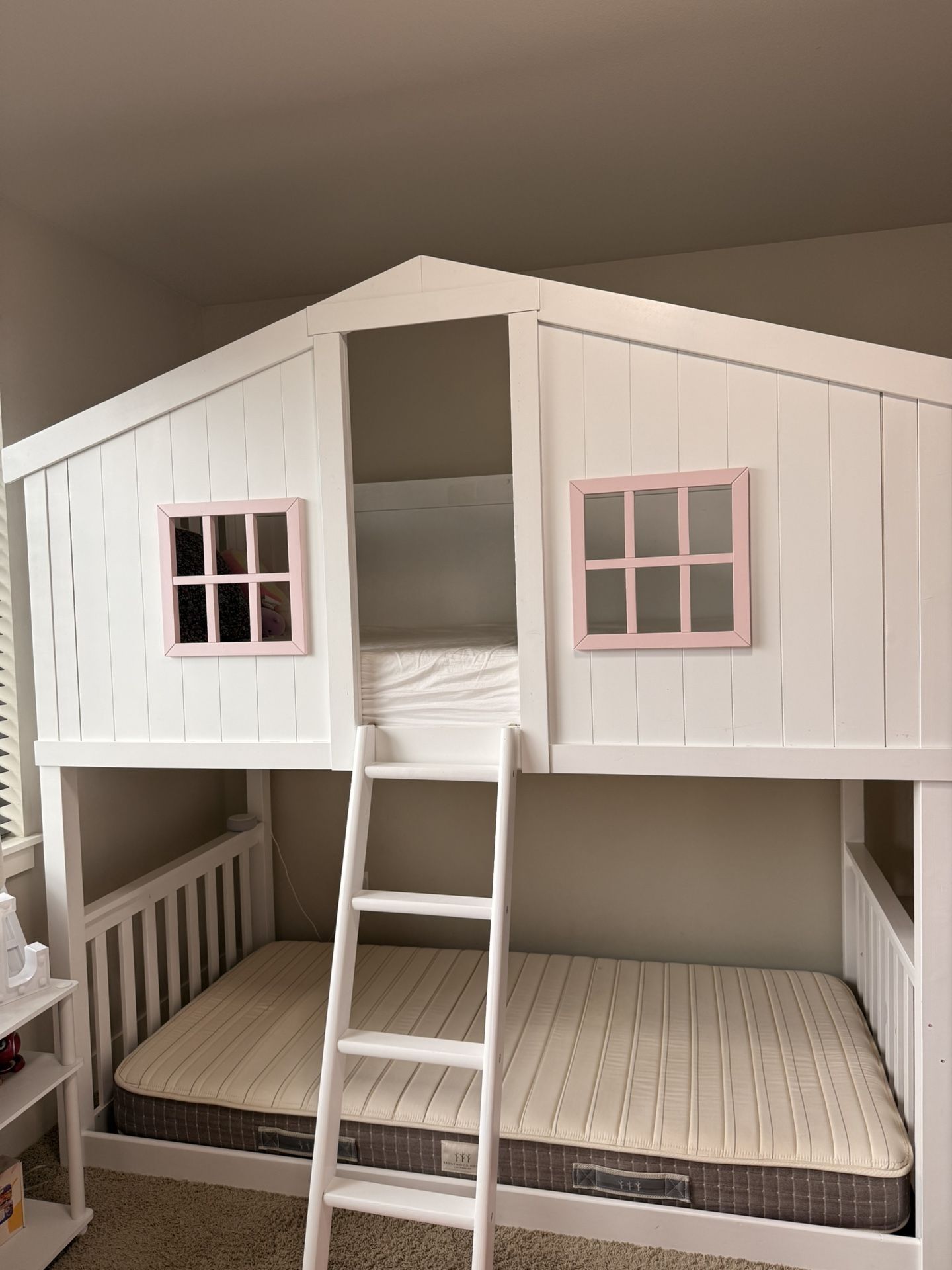 Kids Wooden House Bunk Bed