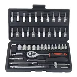 [NEW] 46 PCS Socket Ratchet Wrench Set