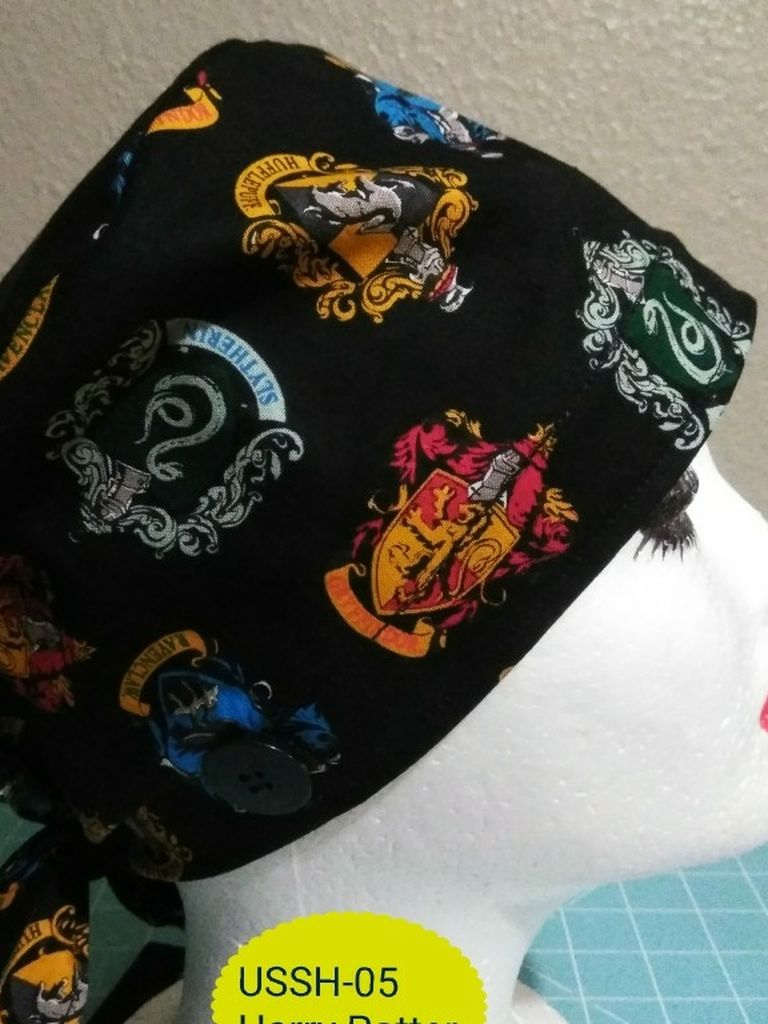 Unisex Surgical Scrub Hat W/ Sweatbands And Buttons