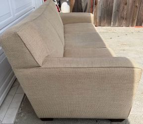 Crate & Barrel 86 " Wells Fabric Sofa & Ottoman Like new