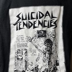 VTG Suicidal Tendencies “Institutionalized” Flyer T-Shit Mens SZ XL Black Pepsi