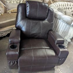 BEAUTIFUL reclining leather sofa 