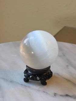 2.2" Approximately Selenite Sphere Quartz Crystal