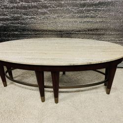 High End Natural Marble Coffee Table  Very Heavy 