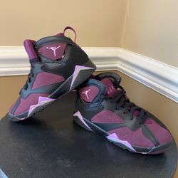 Sz 5.5Y Nike Air Jordan Retro 7 Mulberry Fuchsia Grape Gray GG 442960-009