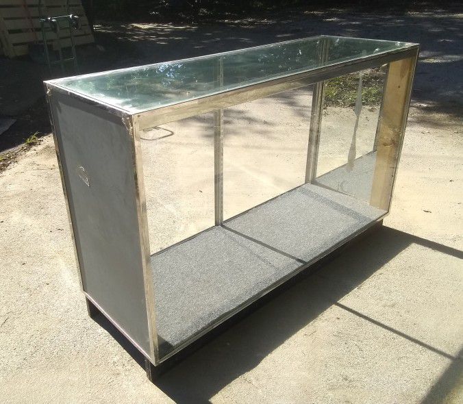 Large Commercial Retail Display Case Counter with Glass - 5 feet long - Sturdy well made!

