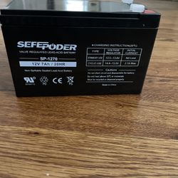 12 Volt 7 Amp Battery.