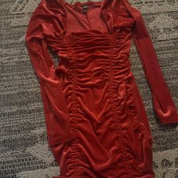 Red Velvet Dress $5 Size L