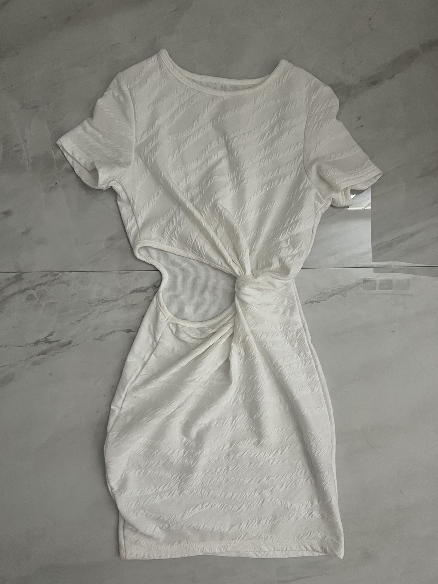 Shein White cut out bodycon mini dress