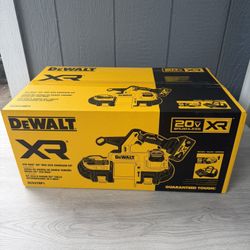 Dewalt 20-Volt MAX Lithium-Ion 3-3/8 in. Cordless Band Saw with 5 Ah Battery, Charger and Bag