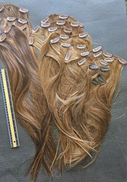 18 & 24 inch 100% Real clip in hair extensions $300