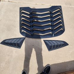 Rear+Side Window Louver Windshield Sun Shade Cover GT for Ford Mustang 2015-2021