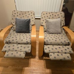 2 Well made, heavy duty,  comfy & attractive chair recliners