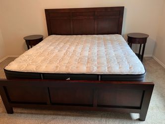 King Bed frame + 2 night stands