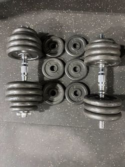 Adjustable Cast Iron Dumbbells ($100)