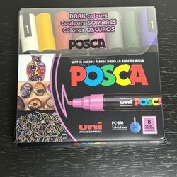 Posca Markers 8 Markers Dark Colors New
