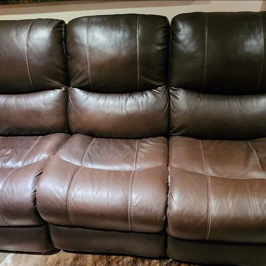 Recliner Couch  with Recliner Matching Chair All Have HDMI Ports