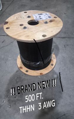 500 ft.  THHN  3  AWG  600v NEW SPOOL