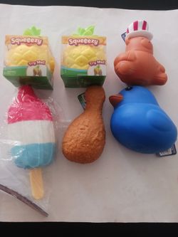 NEW Sunny Days Squeezy Jumbo Ice Cream Popsicle Duck Bear Chicken Pineapple LOT