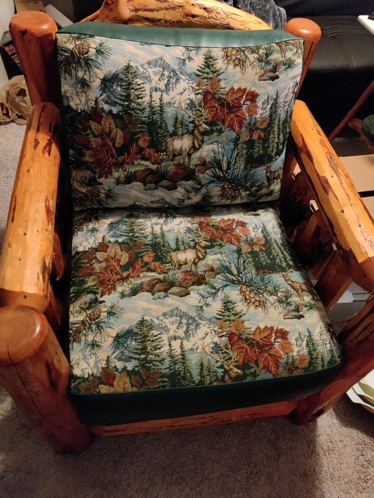 Rustic Log Chair 