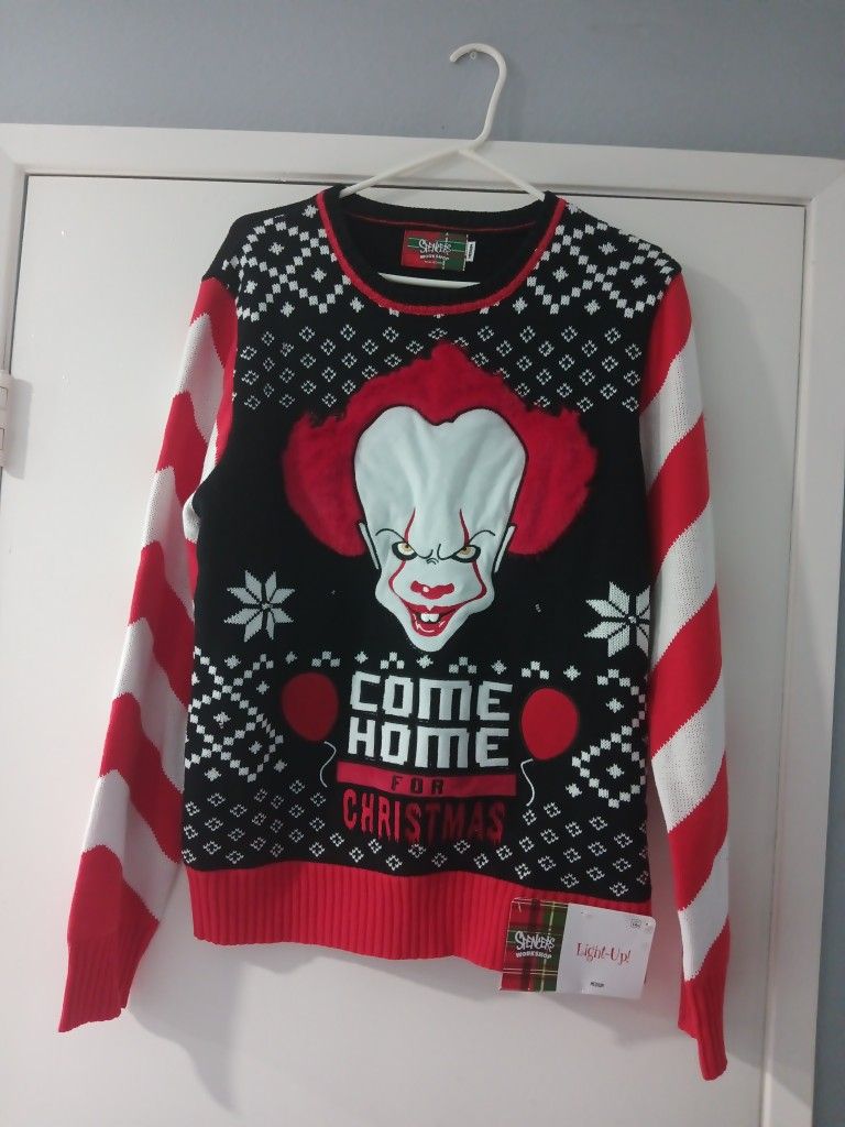 Spencer's Light-Up Floatmas Pennywise Ugly Christmas Sweater