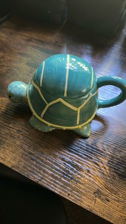 Ceramic Turtle Mug with Lid
